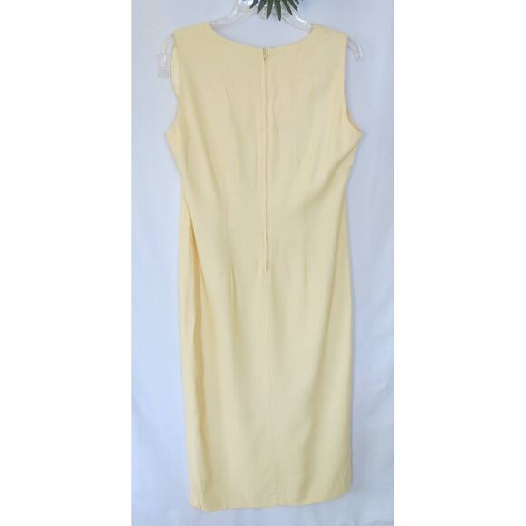 VINTAGE PERI PETITES Dress/Jacket Size 12 Short Sleeve Embroidered Yellow Summer - Picture 5 of 13